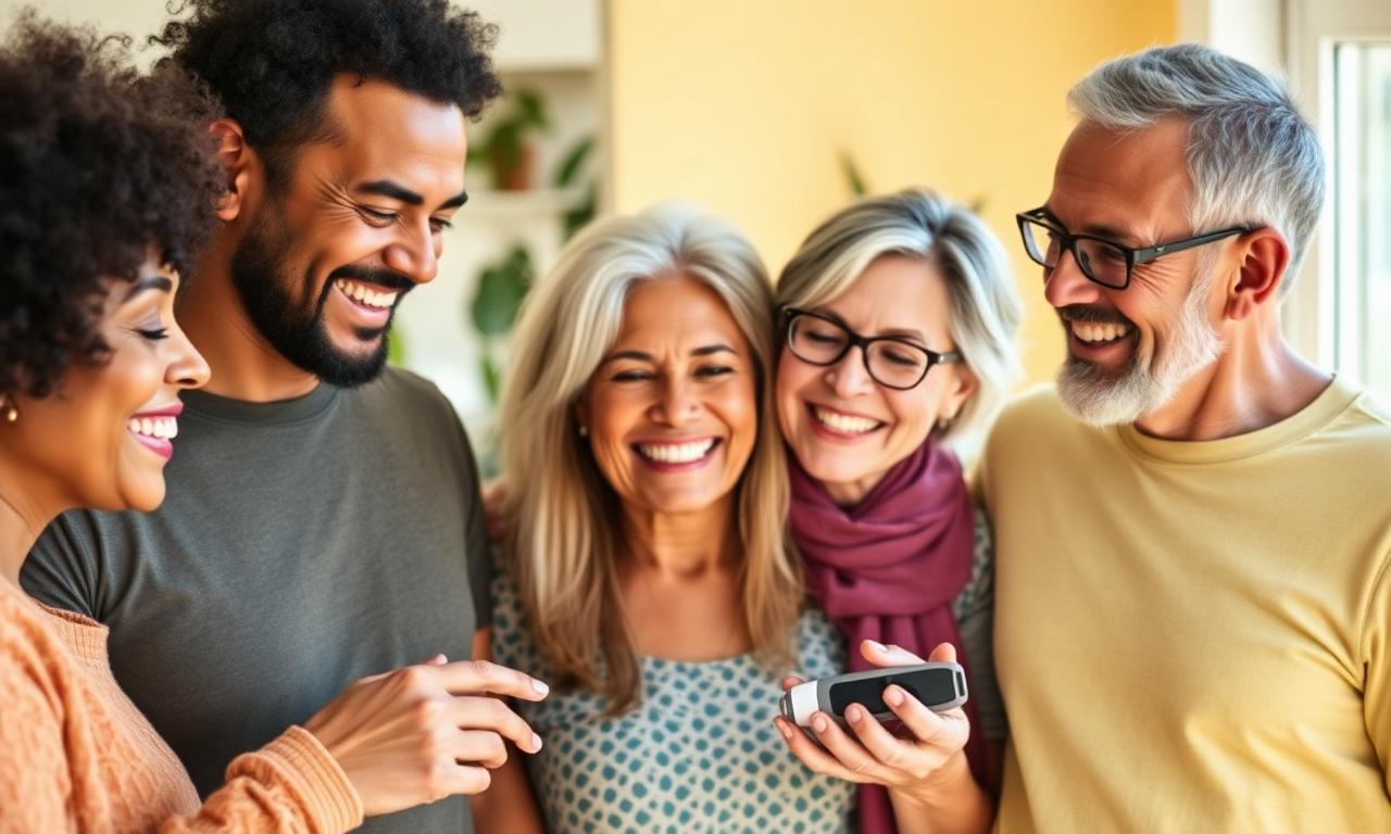 People enjoying healthy lifestyle with stable blood sugar